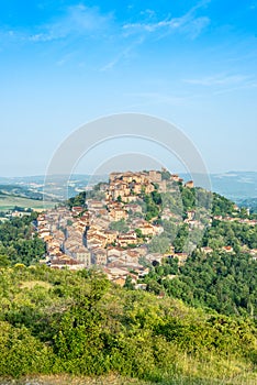 Cordes-sur-Ciel, France from eastern viewpoint