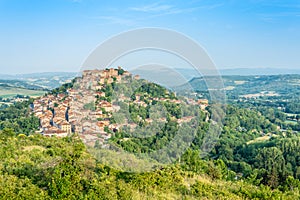 Cordes-sur-Ciel, France from eastern viewpoint photo