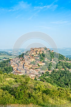 Cordes-sur-Ciel, France from eastern viewpoint photo