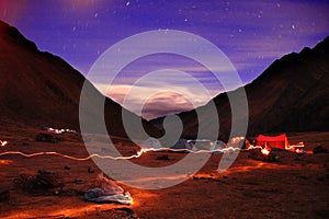 Cordiliera Blanca at Sunset