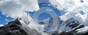 Cordillera Blanca Andes snow mountain peaks