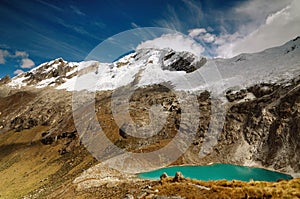 Cordillera Blanca mountains in Peru photo