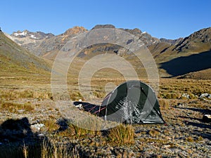Cordillera blanca trail huayhuash, overnight, camping