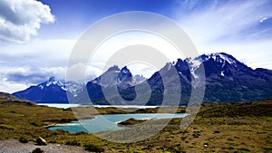 Cordillera Paine in `Torres del Paine` National Park, Patagonia