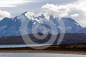 Cordillera Paine in `Torres del Paine` National Park, Patagonia