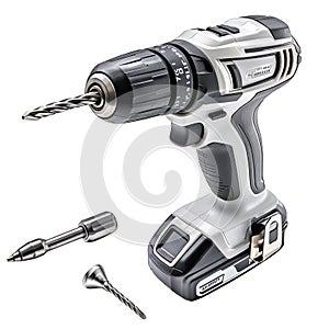 Cordless drill image with drill bits