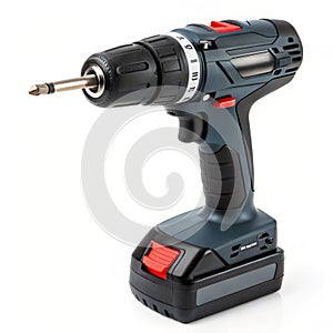 Cordless drill isolated on white background