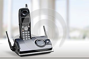 Cordless modern Phone, close-up view