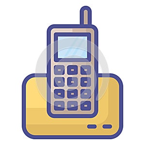 Cordless phone Isolated Vector Icon fully editable