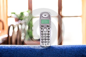 Cordless phone on a sofa