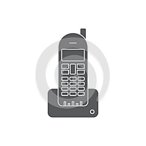 Cordless Phone vector icon symbol communication isolated on white background