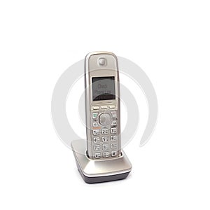 Cordless phone on white background