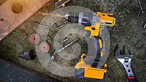 Cordless Power Drill with Bits and tools