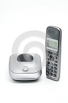 Cordless radiotelephone on a white background