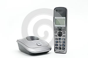 Cordless radiotelephone on a white background