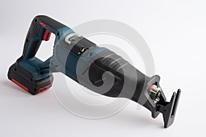 Cordless Reciprocating Saw on White Background