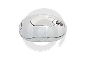 Cordless white computer mouse