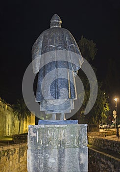 Sculpture of Aben Hazan, famous writer of Al-Andalus, Cordoba, Spain