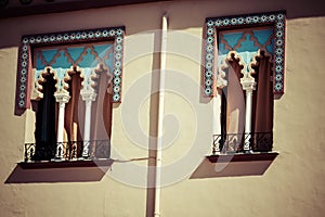 Cordoba, Spain. Old window in Arabian style.