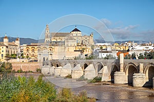 Cordoba, Spain. Puente Romano and Mosque-Cathedral