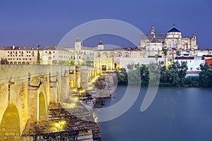 Cordoba, Spain at the Roman Bridge and Mosque-Cathedral photo