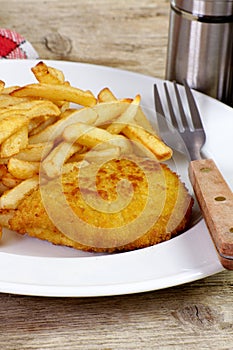 Cordon bleu and french fries