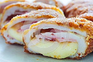 Cordon bleu on a plate