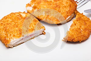 Cordon bleu with rice