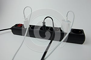 Cords for charging a phone connected