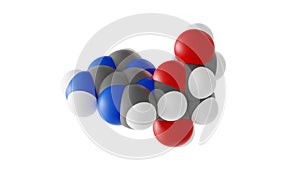 cordycepin molecule, 3\'-deoxyadenosine, molecular structure, isolated 3d model van der Waals