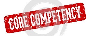 core competency rectangular sign. core competency stamp