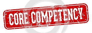 core competency rectangular sign. core competency stamp