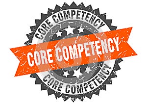 Core competency stamp. core competency grunge round sign.