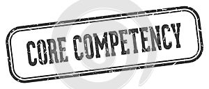 core competency stamp. core competency rectangular stamp on white background