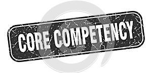 core competency stamp. core competency square grungy isolated sign.