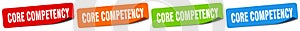 core competency sticker. core competency sticker set on white background
