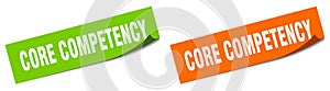core competency sticker. core competency sign set.