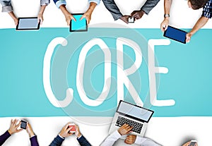 Core Core Values Focus Goals Ideology Main Purpose Concept photo