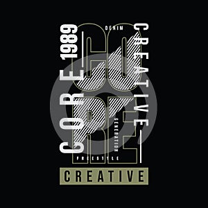 Core creative tipography vector illustration