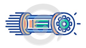 Core Engineering Tech Component, Innovation Mechanics Icon, vector design Generative AI