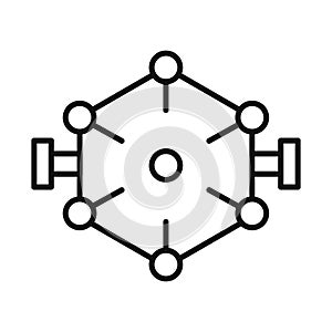 Core Forming Icon Black And White Illustration