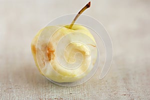 Core of an small light apple
