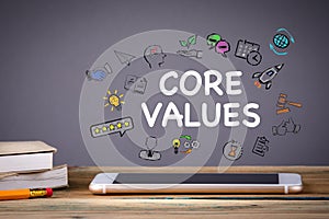 Core Values, Business and Technology concept