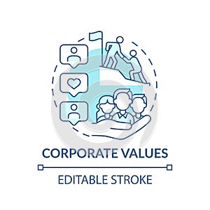 Core values concept icon