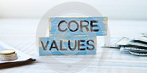 Core values,corporate values concept. Company culture and strategy related to business,people relationships, company