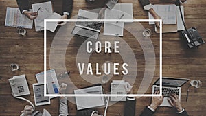 Core Values Principles Morals Concept photo