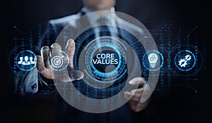 Core values responsibility Company Ethic Business concept. photo