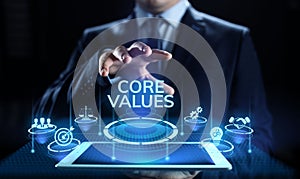 Core values responsibility Company Ethical Business concept.