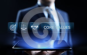 Core values responsibility Company Ethical Business concept.