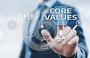 Core Values Responsibility Ethics Goals Company concept